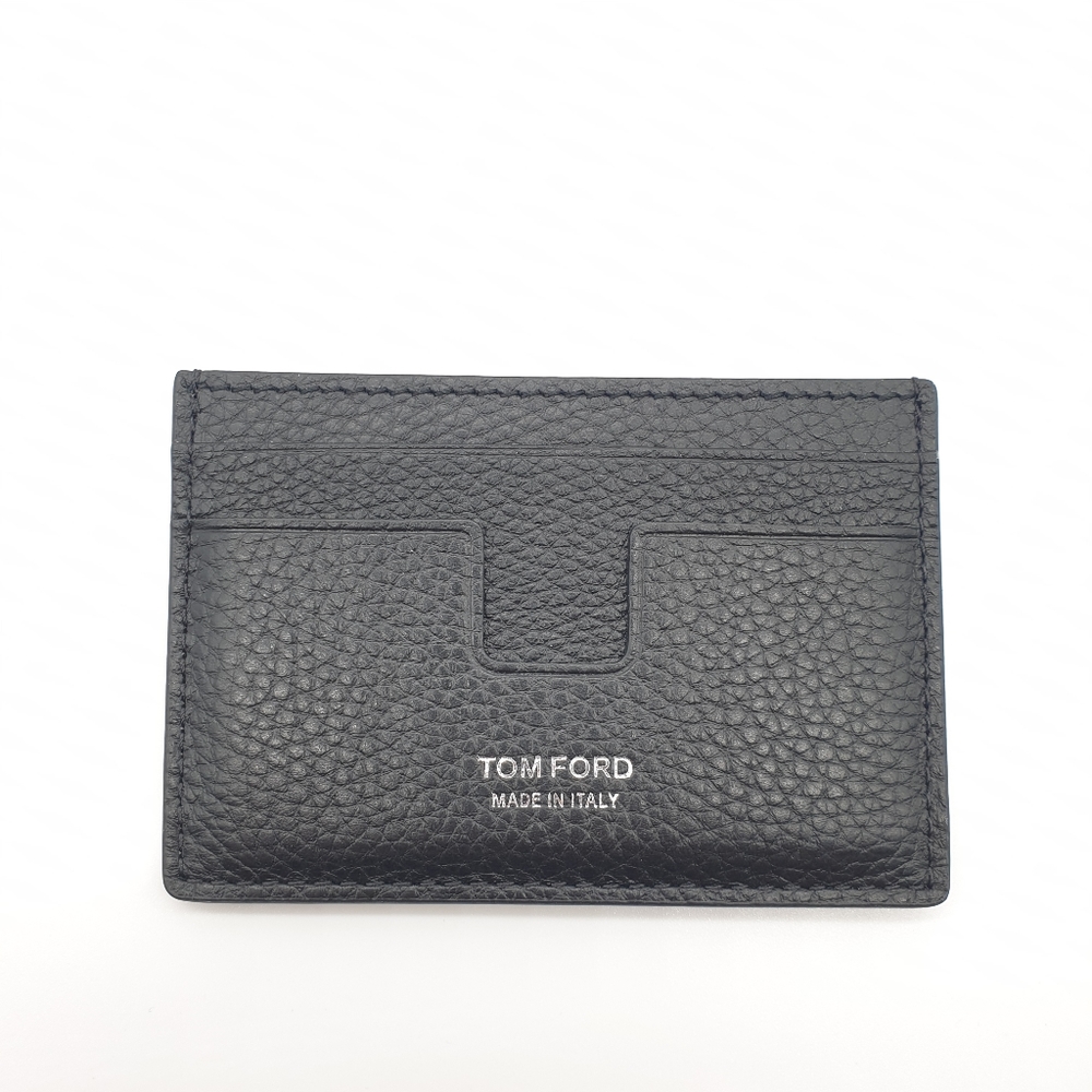 Tom Ford T line card case cardholder wallet black new
